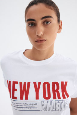 H&M - Women White Printed T-Shirt