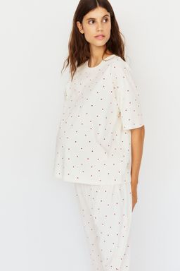 H&M - Women White Mama Before & After Cotton Pyjamas