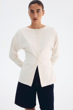 H&M - Women Beige Waisted Cardigan