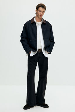 H&M - Men Black Relaxed Bootcut Jeans