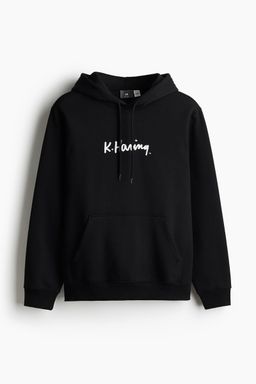 H&M - Men Black Regular Fit Hoodie