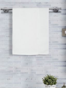 Fabindia - White Sancha Cotton Pile Face Towel Set Of 2 (M)
