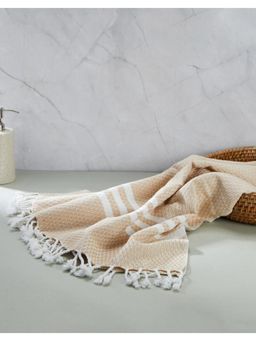 Fabindia - Beige Cotton Honeycomb Towel-Medium