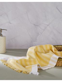 Fabindia - White Cotton Honeycomb Hand Towel (S)