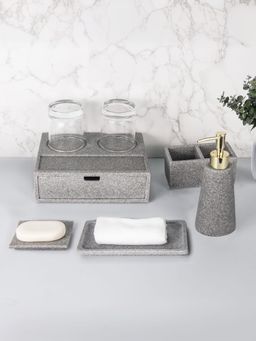 UMAI - Bathroom Accessories Set Grey (5pcs)