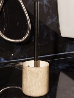 OBSESSIONS - freestanding Polyresin Toiletbrush with holder for Bathroom Brown