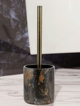 OBSESSIONS - freestanding Polyresin Toiletbrush with holder for Bathroom Black