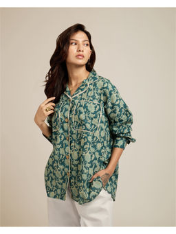 The Indian Artisan - Meryl Cotton Printed Free Size Shirt