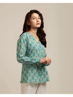 The Indian Artisan - Rhea Cotton Floral Print Shirt