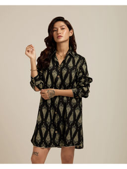 The Indian Artisan - Leaf Cotton Printed Dress