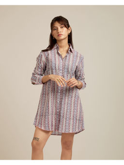 The Indian Artisan - Prashi Printed Shirt Dress