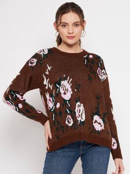 CAMLA - Brown Sweater for Women (M)