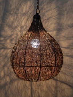 Homesake - Twisted Crown Hanging Pendant Light Copper