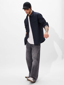 The Souled Store - Solid- Classic Indigo Men Utility Shirt