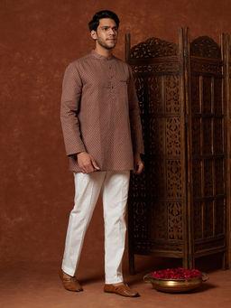 Fabindia - Linen Cotton Self Design Short Kurta