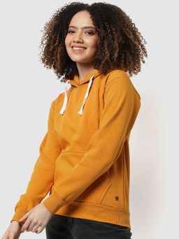 Campus Sutra - Women Mustard Yellow Sweatshirt