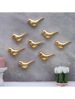 Amaya Decors - Gold Small Aluminium Bird (Pack of 8)