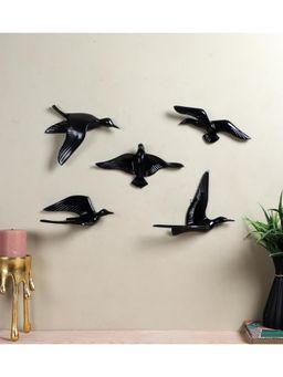 Amaya Decors - Black Aluminium Bird (Pack of 5)