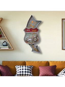 HomeTown - Route 66 Metal Led Wall Decor In Multi-Color