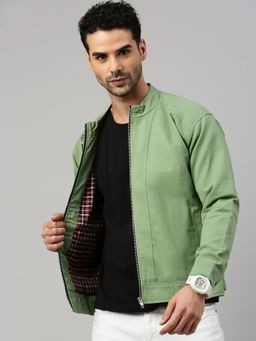 Voxati - Men Green Truckers Denim Jacket