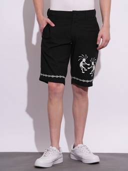 Being Human - Casual Mens Black Shorts