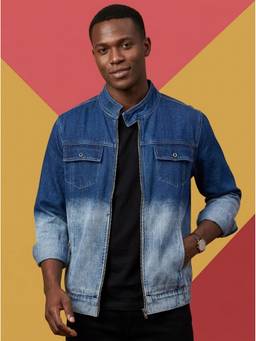 Voxati - Blue Men's Regular Fit Washed Full Sleeve Denim Jacket