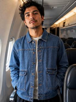 Voxati - Men's Regular Fit Washed Blue Full Sleeve Denim Jacket