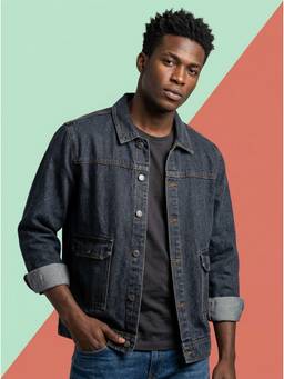 Voxati - Grey Men's Regular Fit Washed Full Sleeve Denim Jacket