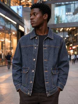 Voxati - Grey Men's Regular Fit Washed Full Sleeve Denim Jacket