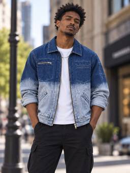 Voxati - Blue Men's Regular Fit Washed Full Sleeve Denim Jacket