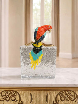Smokey Cocktail - Multi-Color Option A Crystal Frosted Bird Decor Sculpture