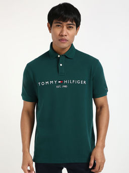 Tommy Hilfiger - Men Green Solid Polo T-Shirt