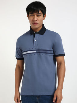 Tommy Hilfiger - Men Blue Striped Polo T-Shirt