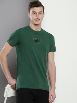 Tommy Hilfiger - Men Green Round Neck T-Shirt