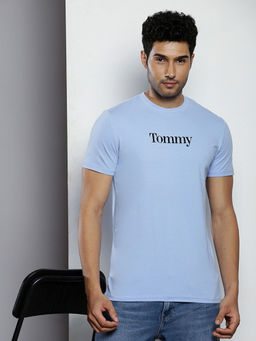 Tommy Hilfiger - Men Blue Round Neck T-Shirt
