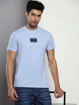Tommy Hilfiger - Men Blue Round Neck T-Shirt