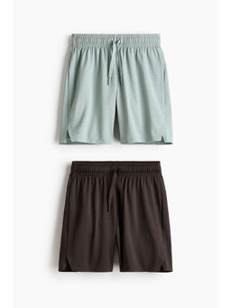 H&M - Boys Turquoise 2-Pack Sports Shorts With Drymove