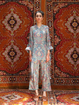 NORN - Blue Atlas Short Kaftan Top