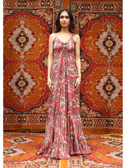 NORN - Red Fez Strappy Dress