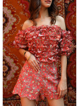 NORN - Red Rabat Groovy Top