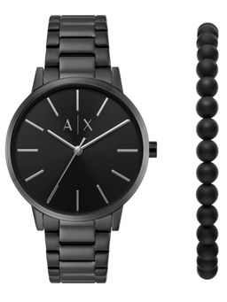 ARMANI EXCHANGE - Black Watch with Bracelet AX7137SET (M)