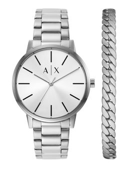 ARMANI EXCHANGE - Silver Watch with Bracelet AX7138SET (M)