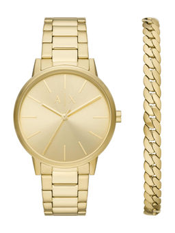 ARMANI EXCHANGE - Gold Watch with Bracelet AX7144SET (M)
