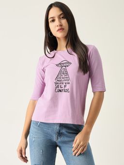 SHOWOFF - Womens Graphic Lavender T Shirt