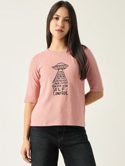 SHOWOFFFF - Womens Graphic Peach T Shirt