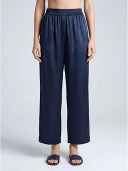 Barara Ethnic - Blue Modal Satin Mid Waist Pant
