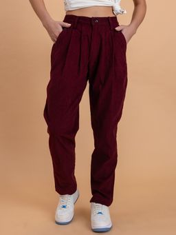 Lounge Dreams - Women Baggy Fit Corduroy Pant