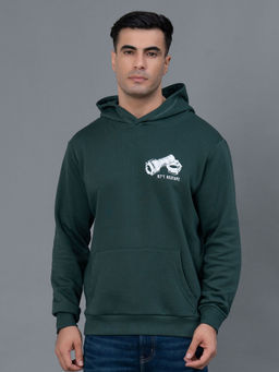 Red Tape - Green Printed Regular Fit Hoodie