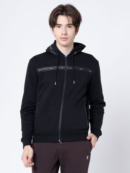 Red Tape - Black Solid Regular Fit Hoodie