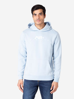 Red Tape - Blue Solid Regular Fit Hoodie